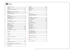 Page 98


IndexDE
AAn Rahmen anpassen ........................................................................\
.52Anzeige  ........................................................................\
............................12Auto-Korr.  ........................................................................\
........................52Automatischer Vorlageneinzug  ................................................24.88BBedienfeld...