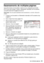 Page 33Escaneamento de múltiplas páginas33
Escaneamento de múltiplas páginas
Você pode escanear um documento e salvá-lo no seu computador em formato 
PDF ou em outro formato. Usando o Alimentador Automático de Documentos, 
você pode escanar até 30 páginas de uma vez.
Observação: Para instruções detalhadas sobre escaneamento, consulte o Manual do 
usuário.
1. Coloque o seu documento no Alimentador Automático de Documentos (veja 
a página 9).
2. Inicie o Epson Scan (veja a página 31).
3. Selecione 
Modo...