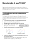 Page 3434Manutenção da sua TX300F
Manutenção da sua TX300F
Siga as instruções neste capítulo para checar e limpar os jatos do cabeçote de 
impressão e substituir os cartuchos de tinta. Para alinhar o cabeçote de impressão, 
se necessário, veja o Manual do usuário.
Verificação dos jatos do cabeçote de 
impressão
Se os impressos estão desbotados ou apresentam falhas, alguns dos jatos do 
cabeçote de impressão podem estar obstruidos ou pode haver pouca tinta em um 
ou mais dos cartuchos. Siga estes passos para...