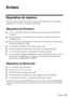 Page 45Avisos45
Avisos
Requisitos do sistema
Para usar a Epson Stylus Office TX300F e o seu respectivo software, o seu computador 
deve preencher ou exceder os requisitos indicados aqui:
Requisitos do Windows
■Um PC compatível com Microsoft® Windows com um processador de 800 MHz 
ou superior
■Microsoft Windows 2000, Windows XP, Windows XP Profissional x64 Edition, 
ou Windows Vista
■256 MB de RAM para Windows 2000, Windows XP e Windows XP Profissional x64 
Edition (recomenda-se 512 MB)
■512 GB RAM para Windows...