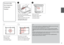 Page 31
1

Place face-down horizontally.
Placez le document horizontalement, face vers le bas.
Einlegen (Druckseite nach unten).
Horizontaal leggen met de afdrukzijde naar beneden.
ADocument table
Vitre d’exposition
Vorlagenglas
Glasplaat
Slide to the corner.
Faites glisser dans le coin.
In die Ecke schieben.
In de hoek schuiven.
B
Place in the center.
Placez au centre.
In die Mitte legen.
In het midden leggen.
Place photos 5 mm apart.
Espacez les photos de 5 mm.
Fotos mit 5 mm Abstand einlegen.
Foto’s 5...