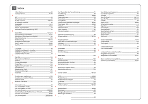 Page 154
1

DEIndex
2-fach Kopie  ........................................................................\
...................482-seitiger Druck  ........................................................................\
.......41.48AADF  ........................................................................\
....................................34Alle Fotos drucken  ........................................................................\
.......64Als PDF Scannen...