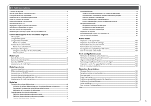 Page 3


Table des matièresFR
À propos de ce guide ........................................................................\
.....................................................................6Mise en garde relative aux droits d’auteur  ........................................................................\
.............................7Consignes de sécurité importantes  ........................................................................\
..........................................8Protection de...