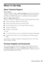 Page 45Solving Problems45
Where To Get Help
Epson Technical Support
Internet Support
Visit Epson’s support website at epson.com/support and select your product for 
solutions to common problems. You can download drivers and documentation, 
get FAQs and troubleshooting advice, or e-mail Epson with your questions.
Speak to a Support Representative
Before you call Epson for support, please have the following information ready:
■Product name (Epson Stylus Photo R1900 Series)
■Product serial number (located on the...