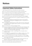 Page 4646Notices
Notices
Important Safety Instructions
Before using your R1900 Series, read and follow these safety instructions:
■Be sure to follow all warnings and instructions marked on the R1900 Series.
■Use only the type of power source indicated on the R1900 Series label.
■Use only the power cord that comes with the R1900 Series. Use of another cord may 
cause fires or shock. Do not use the cord with any other equipment.
■Place the R1900 Series near a wall outlet where the plug can be easily unplugged....