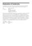 Page 5050Notices
Declaration of Conformity
According to 47CFR, Part 2 and 15 for: Class B Personal Computers and Peripherals; 
and/or CPU Boards and Power Supplies used with Class B Personal Computers:
We: Epson America, Inc.
Located at: MS 3-13
3840 Kilroy Airport Way
Long Beach, CA 90806
Telephone: (562) 290-5254
Declare under sole responsibility that the product identified herein, complies with 47CFR 
Part 2 and 15 of the FCC rules as a Class B digital device. Each product marketed is 
identical to the...