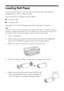 Page 1010Loading Paper
Loading Roll Paper
You can load roll paper or canvas media to print large, panoramic images or 
multiple photos, with or without borders. 
You can load Epson roll paper in these widths: 
■8.3-inches wide
■13-inches wide
(See page 13 for a list of roll paper and canvas media types and sizes.)
Tip: 
It’s a good idea to check the ink status and replace cartridges, if necessary, before 
loading on roll paper (see page 36). This is because you must remove roll paper from 
the printer before...