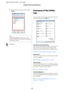 Page 36❏Drag and drop unnecessary items to Not 
Display .
Tip: 
When  Delete Group is performed, the group 
(folder) is deleted, however the items in the deleted
group (folder) remain.
D
Click  Save.
Summary of the Utility 
Tab
You can perform the following maintenance functions 
from the printer driver's  Utility tab.
Auto Nozzle Check and Cleaning
Perform a head cleaning followed by a nozzle check. The 
printer performs a nozzle check and automatically
performs a head cleaning if  it detects clogged...