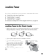 Page 1313
Loading Paper
You can load a variety of paper types in your printer, as described in these sections:
■“Loading Paper in the Sheet Feeder” below
■“Loading Envelopes” on page 15
■“Loading Roll Paper” on page 16
For instructions on loading CDs or DVDs using the CD/DVD tray, see page 63.
Loading Paper in the Sheet Feeder
1. Make sure the output tray is in the lower position. If it isn’t, place one hand on 
the top of the printer, lift the tray, and ease it down into the lower position.
2. Open the paper...