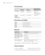 Page 175A-2
A-2|Specifications
Environmental
Dimensions and Weight 
Electrical
Check the label on the back of your printer for voltage information.
Printer Interfaces
OperationStorage
Transit (stored in 
shipping container)
Temperature50 to 95 °F 
(10 to 35 °C)–4 to 104 °F 
(–20 to 40 °C)–4 to 140 °F 
(–20 to 60 °C)
(120 hours at 140 °F, 
1 month at 104 °F)
Humidity
(without 
condensation)20 to 80% RH  20 to 85% RH 5 to 85% RH
Height48.2 inches (1225 mm)
Width73.4 inches (1865 mm)
Depth28.0 inches (710 mm)...