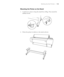 Page 201-5
Setting Up the Printer|1-5
Mounting the Printer on the Stand
1. Lock the two casters to keep the stand from rolling. Then extend the 
stabilizer knobs.
 
2. Orient the printer in relation to the stand as shown:
 