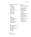 Page 141-141
Index | 141
Setting up printer, on network, 15
Software, uninstalling, 109 to 110
Specifications
electrical, 134
environmental, 134
ink cartridges, 136
printable area, 136
printer, 134 to 136
Speed and Progress utility, 80 to 83
Status Monitor
Macintosh, 61 to 62
Windows, 80 to 83
Storing printer, 108
Support, Epson, 12
System requirements, 10 to 11
T
TCP/IP
setting up, 22
Technical support, 12
Temperature requirements, 134
Test Print menu, 88
Time and date setting, 101 to 102
Tone color circle, 77...