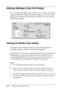 Page 112112Printing with Mac OS 9.x
Making Settings in the Print Dialog
You can make the Media Type, Mode, Color, Copies, and Pages 
settings in the Print dialog. From this dialog, you can access other 
dialog, from which you can set the print time, and preview the 
data before printing.
Making the Media Type setting
The Media Type setting determines what other settings are 
available; therefore, always make this setting first.
From Media Type, select a media that matches the paper loaded 
in the printer. Locate...