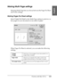 Page 153Printing with Mac OS 9.x153
2
2
2
2
2
2
2
2
2
2
2
2
English
Making Multi-Page settings
Selecting Multi-Page lets you choose between the Pages Per Sheet 
and Poster settings. 
Making Pages Per Sheet settings
Select Pages Per Sheet as the Multi-Page setting to print two or 
four pages of your document on one sheet of paper.
When Pages Per Sheet is selected, you can make the following 
settings.
2 Pages
4 PagesPrints two or four pages of your document on a 
single sheet of paper.
Page OrderAllows you to...