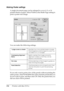 Page 154154Printing with Mac OS 9.x
Making Poster settings
A single document page can be enlarged to cover 4, 9, or 16 
printed sheets of paper. Select Poster as the Multi-Page setting to 
print a poster-size image.
You can make the following settings.
If you only want to print a few of the panels without printing the 
entire poster, click Panel Selection, then click the panels that you 
do not wish to print, and then click OK. Only the panels that you 
did not click will be printed.
1 page covers xx...