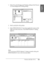 Page 165Printing with Mac OS 9.x165
2
2
2
2
2
2
2
2
2
2
2
2
English
1. Select On as the Background Printing setting in the Chooser 
or in the Background Printing dialog.
2. Send a print job to the printer.
3. Select EPSON Monitor IV from the Application menu at the 
right end of the menu bar. The EPSON Monitor IV dialog 
appears.
Note:
You can also open EPSON Monitor IV dialog by double-clicking the 
EPSON Monitor IV icon in the Extensions folder.
 