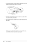 Page 278278Paper Handling 4. Pull the paper guide, and then slide the edge guide to the left 
slightly wider than the width of your paper.
5. Clean the inside of the paper tray to remove any dust. Dust 
may decrease the print quality.
6. Fan a stack of paper, and then tap it on a flat surface to even 
the edges.
If the paper is curled, flatten it before you load it. If it curls 
excessively and jams frequently, stop using it.
 