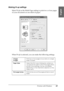 Page 69Printing with Windows69
1
1
1
1
1
1
1
1
1
1
1
1
English
Making N-up settings
Select N-up as the Multi-Page setting to print two or four pages 
of your document on one sheet of paper.
When N-up is selected, you can make the following settings.
2 Pages
4 PagesPrints two or four pages of your data on a single 
sheet of paper.
Page OrderOpens the Print Layout dialog box, where you 
can specify the order in which the pages will be 
printed. Some settings may be unavailable, 
depending on the Orientation...