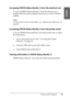 Page 87Printing with Windows87
1
1
1
1
1
1
1
1
1
1
1
1
English
Accessing EPSON Status Monitor 3 from the shortcut icon
To access EPSON Status Monitor 3 from the shortcut icon, 
double-click the printer-shaped shortcut icon on the Windows 
taskbar.
Note:
To add a shortcut icon to the taskbar, see “Monitoring Preferences” on 
page 80.
Accessing EPSON Status Monitor 3 from the printer driver
To access EPSON Status Monitor 3 from the printer driver, follow 
the steps below.
1. Access the printer driver. See...