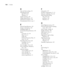 Page 154-154
154  |  Index
D
Date and time setting, 116
Deleting print jobs
Mac OS X, 78
Windows, 97
Depth of printer, 149
Diagnosing problems, 129
Dimensions of printer, 149
Documentation, how to use, 9
E
Electrical specifications, 149
Energy consumption, 149
Enlarging images, 90
Environmental specifications, 149
Epson
accessories, 10, 110
help, 10 to 11
media, 48
Preferred Protection Plan, 10
Store, 10, 110
EpsonNet print server card
installing, 23 to 24
removing, 127
Error messages, 131 to 134
Error...