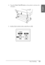 Page 265Paper Handling265
6
6
6
6
6
6
6
6
6
6
6
6
English
4.Press the Paper Feed d button on the printer to advance the 
roll paper.
5. Set the Auto switch on the control box to Off.
 