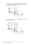 Page 266266Paper Handling 6. Pull the bottom of the roll paper around the back of the reel 
core as shown below. Then tape the leading edge of the paper 
to the reel core in three places.
7. Press the Paper Feed d button to feed the paper forward and 
create a loop of slack.
 