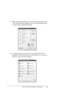 Page 16Using the Printer Software (Windows)16
❏Makes the printer settings, such as the media type, paper size. 
You can register these settings, and you can also easily import 
or export these registered settings.
❏Executes the printer maintenance functions and sets the 
operation of the printer driver in the Utility tab. You can also 
import or export printer settings.
 