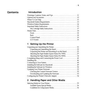 Page 55
|5
Introduction
Warnings, Cautions, Notes, and Tips  . . . . . . . . . . . . . . . . . . . . . . . . . . .  11
Options and Accessories. . . . . . . . . . . . . . . . . . . . . . . . . . . . . . . . . . . . . .  12
Where To Get Help. . . . . . . . . . . . . . . . . . . . . . . . . . . . . . . . . . . . . . . . .  13
Macintosh System Requirements . . . . . . . . . . . . . . . . . . . . . . . . . . . . . . . 13
Windows System Requirements . . . . . . . . . . . . . . . . . . . . . . . . . . . . . . . ....