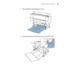 Page 2929
Setting Up the Printer|29
5. Place the basket under the printer as shown.
6. Snap the center pole into the holders on each side of the stand.
 