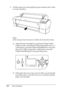 Page 252252Paper Handling 5. Pull the paper down through the paper insertion slot so that 
it comes out below.
Note:
If the roll paper does not come out, follow the instructions below.
❏Adjust the feed strength by pressing the Paper Feed 
buttons on the control panel. When using thick, heavy, or 
curled paper, press the Paper Feed u button to increase 
the power. When using thin or light paper, press the 
Paper Feed d button to decrease the power.
❏If the paper does not come out even after you execute the...