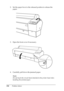 Page 350350Problem Solver 2. Set the paper lever to the released position to release the 
paper.
3. Open the front cover if necessary.
4. Carefully pull down the jammed paper. 
Note:
Do not touch the circuit board attached to the printer head when 
handling the jammed paper.
 