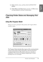 Page 77Printing with Windows77
1
1
1
1
1
1
1
1
1
1
1
1
English
❏Right-click the item, and then click the Whats this? 
button.
❏Click Help on the Main, Paper, Layout, or Utility menu 
for help related to the item on that menu.
Checking Printer Status and Managing Print 
Jobs 
Using the Progress Meter
When you send a print job to the printer, the Progress Meter 
window opens.
The Progress Meter indicates the progress of the current print job 
and provides printer status information when bi-directional...