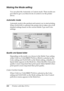 Page 108108Printing with Mac OS 9.x
Making the Mode setting
You can select the Automatic or Custom mode. These modes are 
provided to give you three levels of control over the printer 
driver.
Automatic mode
Automatic mode is the quickest and easiest way to start printing. 
When Automatic is selected, the printer driver takes care of all 
detailed settings based on the current Media Type and Color 
settings.
Quality and Speed slider
Depending on the media you choose in the Media Type setting 
while Color (or...