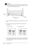 Page 268268Paper Handling
c
Caution:
During operation, be sure to stay out of the sensor detection area. 
Interrupting the sensor beam can cause paper to be taken up under 
tension and adversely affect printing.
1. Press the Paper Source l button to select Roll Auto Cut Off 
.
2. Set the direction of take-up with the Auto switch on the 
control box.
3. Send a print job to the printer. The printer starts printing. The 
Auto Take-up Reel Unit takes up the roll paper in the direction 
you set in step 2. To wind...