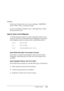 Page 325Problem Solver325 Helpline
For Service, Product info or to order a cartridge - 18004250011 
(9AM - 9PM) - This is a Toll-free number.
For Service (CDMA & Mobile Users) - 3900 1600 (9AM - 6PM) 
Prefix local STD code
Help for Users in the Philippines
New :For All productsTo obtain technical support as well as other after sales services, 
users are welcome to contact the Epson Philippines Corporation 
at the telephone and fax numbers and e-mail address below:
World Wide Web (http://www.epson.com.ph)...