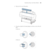 Page 6363
Handling Paper and Other Media|63
3. Place the roll on top of the printer.
4. If necessary, adjust the roll media adapters to fit the core size of the roll 
paper.
2-inch core:
3-inch core:
 