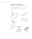 Page 3030
30|Setting Up the Printer
Unpacking and Assembling the Stand
1. Open the box and remove the handles from the sides of the box. 
2. Lift the box up, then set it aside. 
3. Unpack the stand and make sure you have all these items:
Parts:
Tools and Accessories:
Base sectionsSupport bar
Basket hooks
Paper basket
Hex wrench4 Bolts
2 Wing nuts with spring 
washers and plain washers5 Paper supports
 