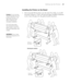 Page 2121
Setting Up the Printer|21
Installing the Printer on the Stand
1. Have six people lift the printer onto the stand. If you like, you can lift 
the printer using two 1-inch × 84-inch steel pipes (available at hardware 
stores). Insert the pipes into the guides beneath the printer.
WARNING: Six or more 
people are required to lift 
the printer.  Caution: Do not remove 
the packing tape from the 
printer at this point. The 
tape holds the printer 
parts in place as you 
complete installation.
Do not lift...