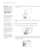 Page 8282
82|Maintaining the Printer
9. Put on a plastic glove and pour ink cleaner into the plastic cup up to the 
10 ml line.
10. Dampen a new cleaning swab with ink cleaner, being careful not to let it 
drip.
11. Repeat step 7 to clean the cleaning wiper and capping assemblies.
12. Close the maintenance cover and press it until it locks in place.
13. To clean the print head casings, open the left maintenance cover, then 
lift the cover off of the printer to remove it; this makes it easier to clean 
the print...