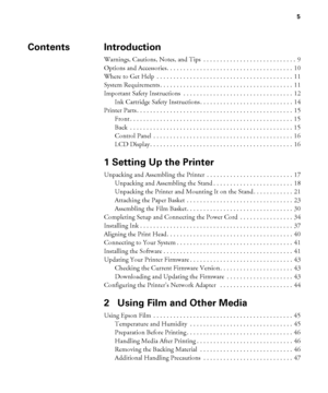 Page 55
5
Introduction
Warnings, Cautions, Notes, and Tips  . . . . . . . . . . . . . . . . . . . . . . . . . . . .  9
Options and Accessories. . . . . . . . . . . . . . . . . . . . . . . . . . . . . . . . . . . . . .  10
Where to Get Help  . . . . . . . . . . . . . . . . . . . . . . . . . . . . . . . . . . . . . . . . .  11
System Requirements . . . . . . . . . . . . . . . . . . . . . . . . . . . . . . . . . . . . . . . . 11
Important Safety Instructions  . . . . . . . . . . . . . . . . . . . . . . . . . . ....