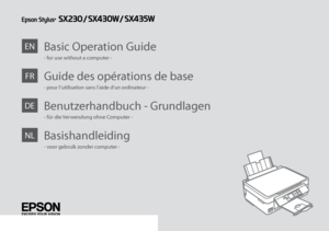 Page 1
Basic Operation GuideEN
- for use without a computer -
Guide des opérations de baseFR
- pour l’utilisation sans l’aide d’un ordinateur -
Benutzerhandbuch - GrundlagenDE
- für die Verwendung ohne Computer -
BasishandleidingNL
- voor gebruik zonder computer -
 