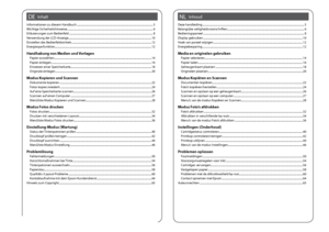 Page 4

InhaltDEInhoudNL
Informationen zu diesem Handbuch ........................................................................\
.......................................5Wichtige Sicherheitshinweise  ........................................................................\
.....................................................6Erläuterungen zum Bedienfeld  ........................................................................\
..................................................8Verwendung der...