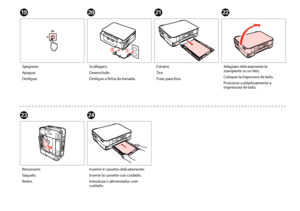 Page 64


V
Adagiare delicatamente la stampante su un lato.
Coloque la impresora de lado.
Posicione cuidadosamente a impressora de lado.
W
Rimuovere.
Sáquelo.
Retire.
X
Inserire il cassetto delicatamente.
Inserte la cassette con cuidado.
Introduza o alimentador com cuidado.
U
Estrarre.
Tire.
Puxe para fora.
S
Spegnere.
Apague.
Desligue.
T
Scollegare.
Desenchufe.
Desligue a ficha da tomada.
 