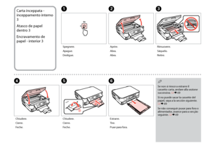 Page 66


Carta inceppata - 
inceppamento interno 
3
Atasco de papel 
dentro 3
Encravamento de 
papel - interior 3
ABC
EFD
Spegnere.
Apague.
Desligue.
Aprire.
Abra.
Abra.
Rimuovere.
Sáquelo.
Retire.
Chiudere.
Cierre.
Feche.
Estrarre.
Tire.
Puxe para fora.
Chiudere.
Cierre.
Feche.
Se non si riesce a estrarre il cassetto carta, andare alla sezione successiva. R & 69
Si no puede sacar la cassette del papel, vaya a la sección siguiente. R & 69
Se não conseguir puxar para fora o alimentador, avance para a...