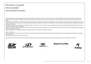 Page 3

Informazioni sul copyright
Aviso de copyright
Aviso de direitos reservados
No part of this publication may be reproduced, stored in a retrieval system, or transmitted in any form or by any means, electronic, mechanical, photocopying, recording, or otherwise, without the prior written permission of Seiko Epson Corporation. The information contained herein is designed only for use with this product. Epson is not responsible for any use of this information as applied to other printers.Neither Seiko...
