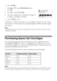 Page 4646Purchasing Epson Ink Cartridges
1. Press xMenu.
2. Press uor  d to select 
Maintenance, then 
press
OK.
3. Press 
OK to select Ink Levels.
4. The ink cartridge status is displayed. See page 47 
to replace a cartridge, if necessary.
5. Press x
Menu to exit.
In Windows, a window may appear on your computer screen if you try to print 
when ink is low. This window can optionally display ink offers and other updates 
from Epson. 
Note:
To disable checking for ink offers or updates from Epson, see the...