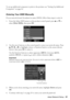 Page 41Wireless Network Setup41
To set up additional computers to print to the product, see “Setting Up Additional 
Computers” on page 42.
Entering Your SSID Manually
If your network doesn’t broadcast its name (SSID), follow these steps to enter it:
1. From the Select SSID screen on the product control panel, press uord to 
select Other SSIDs, then press OK.
2. Use the arrow buttons on the control panel to enter your network name. Press 
u, d, l, or r to highlight a letter or function button on the screen...