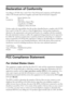 Page 5858Notices
Declaration of Conformity
According to 47CFR, Part 2 and 15 for: Class B Personal Computers and Peripherals; 
and/or CPU Boards and Power Supplies used with Class B Personal Computers:
We: Epson America, Inc.
Located at: MS 3-13
3840 Kilroy Airport Way
Long Beach, CA 90806
Telephone: (562) 290-5254
Declare under sole responsibility that the product identified herein, complies with 47CFR 
Part 2 and 15 of the FCC rules as a Class B digital device. Each product marketed is 
identical to the...