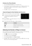 Page 23Setting Up Fax Features23
Entering Your Phone Number
1. Select Your Phone Number from the Header menu.
2. Use the keypad to enter your phone number, up to 20 digits (see below). You 
don’t need to use dashes. Use the # button to type the + symbol for an 
international number.
3. Press OK to return to the Header menu.
Using the Keypad to Enter Numbers and Characters
■To enter a fax number, use the numeric keypad. 
■To enter text, press a keypad number repeatedly 
to switch between uppercase, lowercase, or...