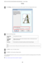 Page 62C
Click Settings to adjust the way your poster will be printed. The Poster Settings window opens.
D
Make the following settings:
Print Cutting
GuidesPrints guide lines for cutting.
Overlapping
Alignment
MarksSlightly overlaps the panels and prints alignment markers so that the panels can be
aligned more precisely.
Trim LinesPrints border lines on the panels to guide you when trimming the pages.
Note:
If you want to print only a few of the panels without printing the entire poster, click the panels that...